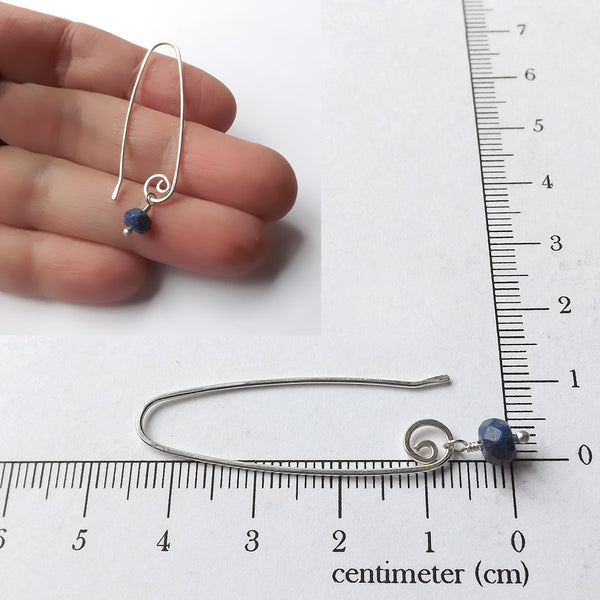 silver long earrings