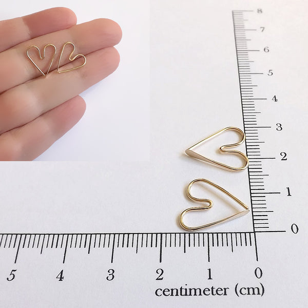 Heart Hoops Gold Filled Small Earrings