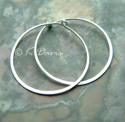 silver hoop earrings