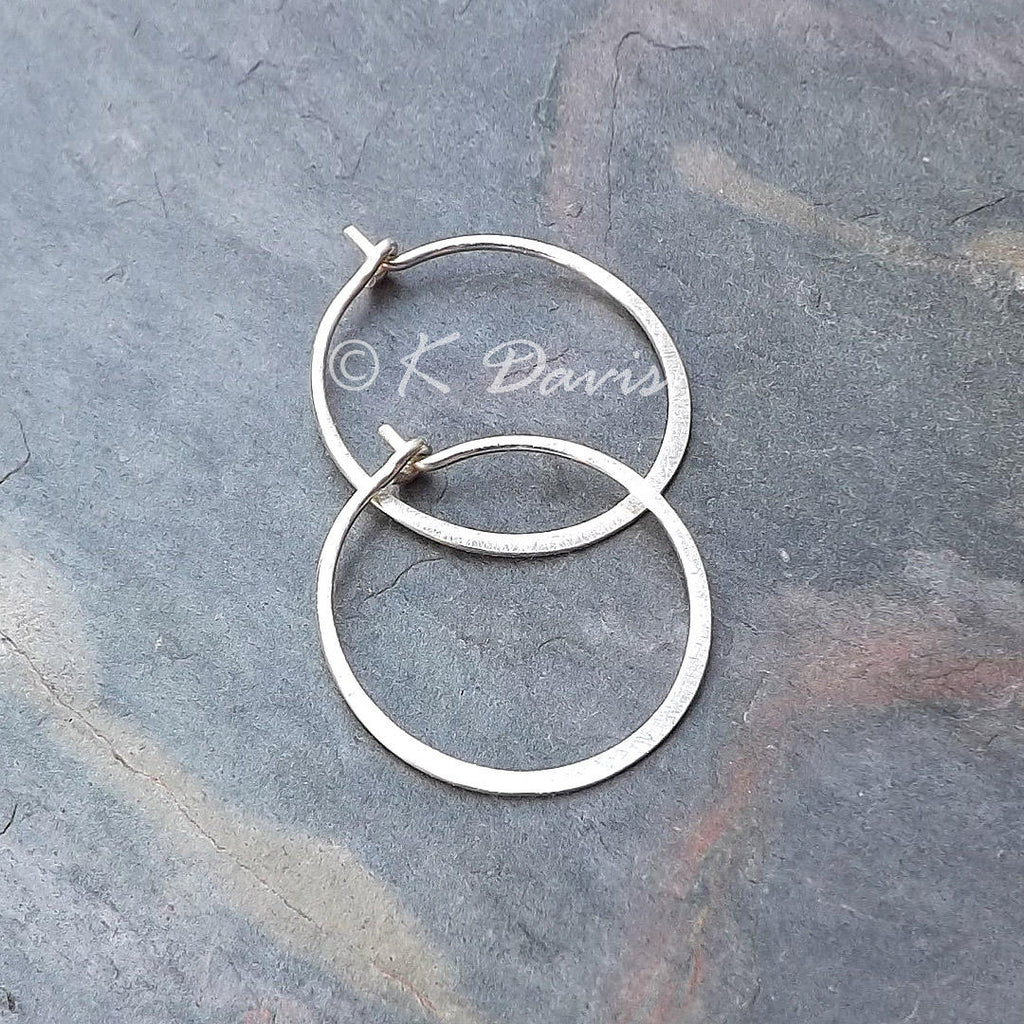 HOOP2003年12冊＋1冊 Brushed Silver Hoop Earrings | 999 Sterling Silver
