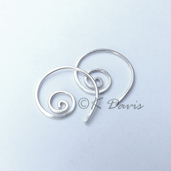 small spiral earrings