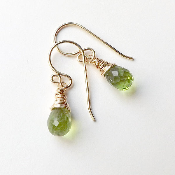 small peridot earring
