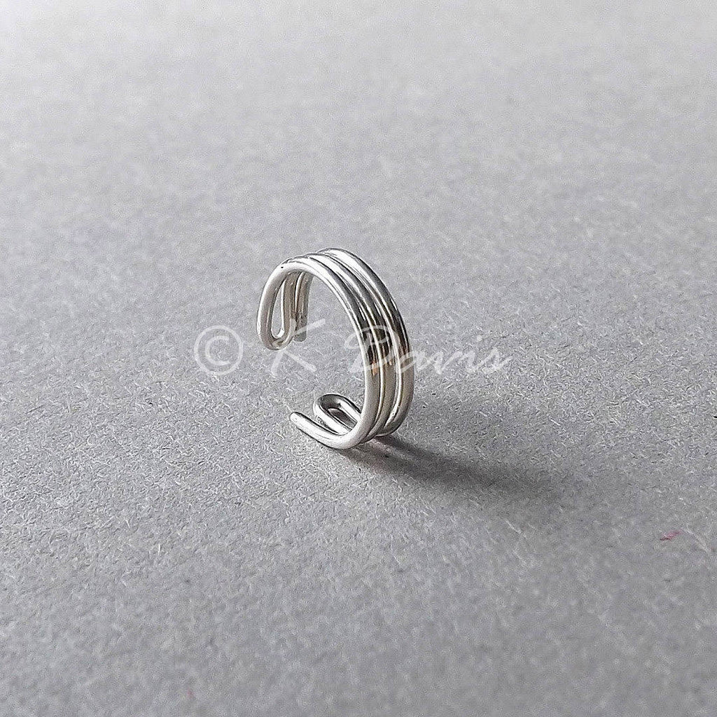 Earcuff Silver Triple Band Ear Cuff – kdavisstudios