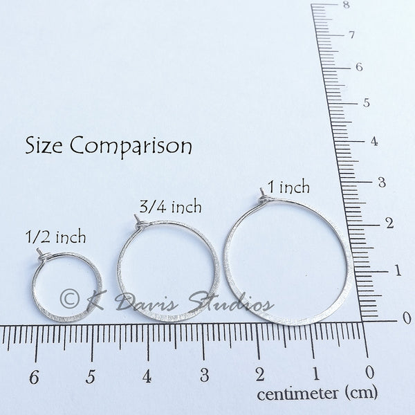 silver hoop sizes