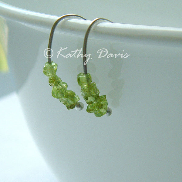 small arc threader earrings