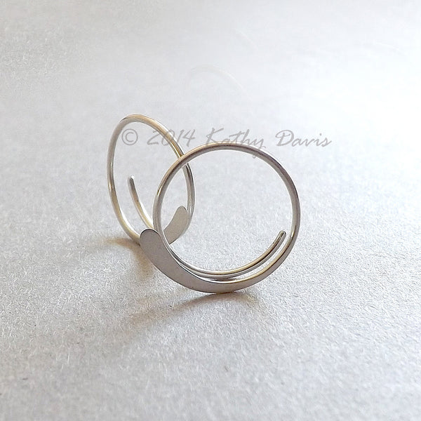 silver open hoop earrings