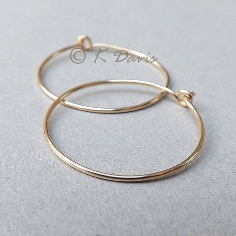 solid gold hoops